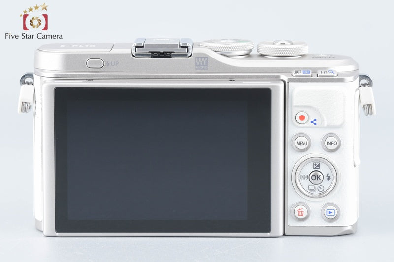 "Count 437" Olympus PEN E-PL10 White 16.1 MP EZ 14-42 40-150 Lenses [Near Mint]