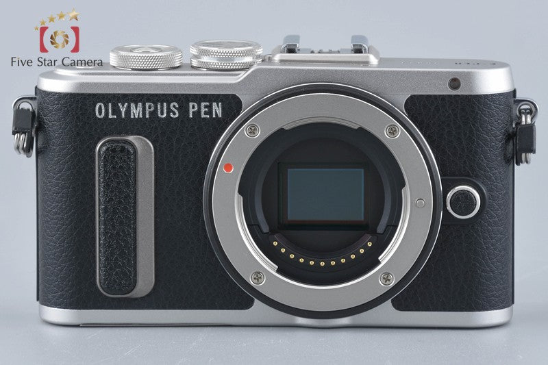 Count 717 Olympus PEN E-PL8 Silver 16.1 MP 14-42 40-150 Lenses [Very Good]