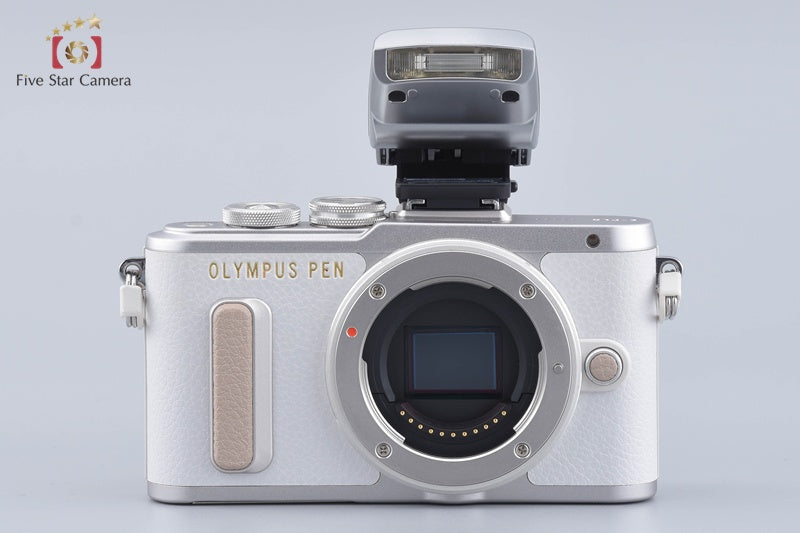 "Shutter count 3,389" Olympus PEN E-PL8 White 16.1 MP Digital Camera 14-42 Lens
