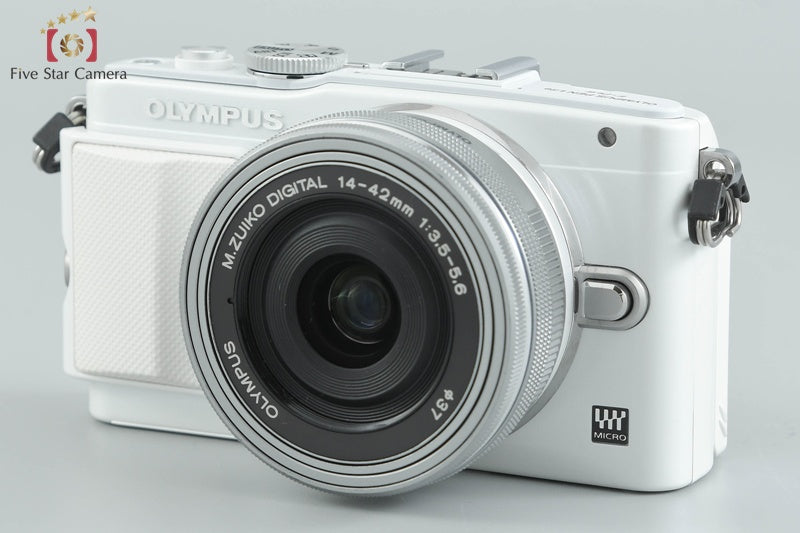 "Count 879" Olympus PEN Lite E-PL6 White 16.1 MP 14-42 40-150 Lenses [Excellent]