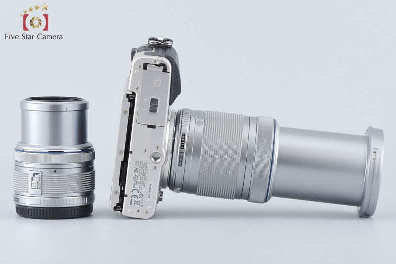 "Count 2,150" Olympus PEN Lite E-PL7 Silver 16.1 MP 14-42 40-150 Lenses