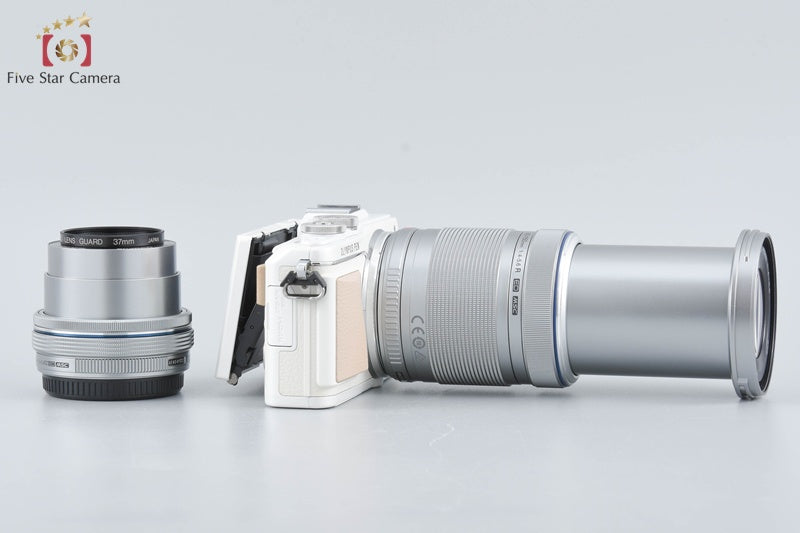"Count 905" Olympus PEN Lite E-PL7 White 16.1 MP EZ 14-42 40-150 Lenses w/ Box