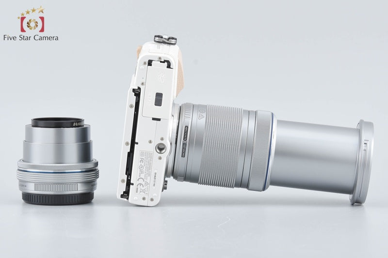 "Count 905" Olympus PEN Lite E-PL7 White 16.1 MP EZ 14-42 40-150 Lenses w/ Box