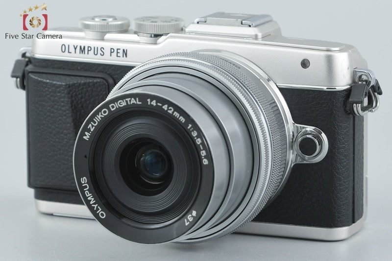 "Count 1,506" Olympus PEN Lite E-PL7 Silver 16.1 MP EZ 14-42 40-150 Lenses