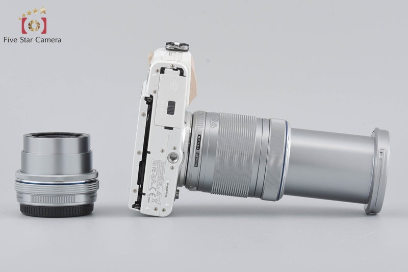 "Count 1,154" Olympus PEN Lite E-PL7 White 16.1 MP EZ 14-42 40-150 Lenses w/ Box