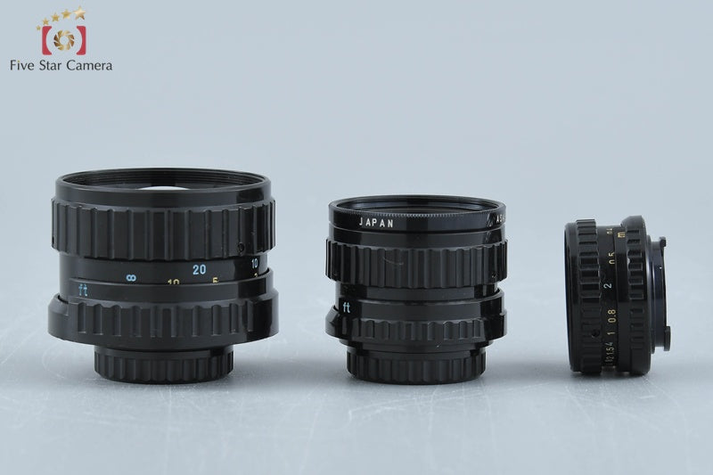 Pentax 110 18mm f/2.8 + 24mm f/2.8 + 50mm f/2.8 [Very Good]