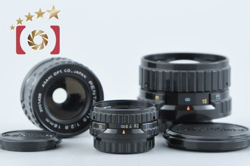 Pentax 110 18mm f/2.8, 24mm f/2.8, 50mm f/2.8 [Very Good]