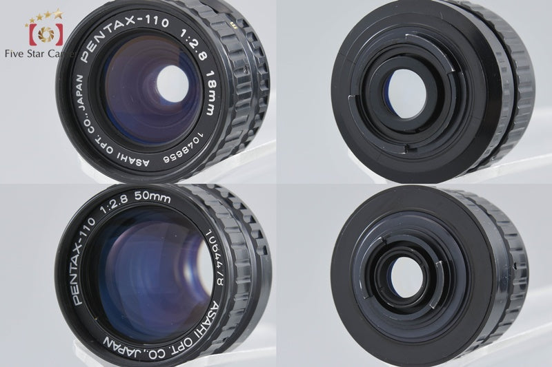 Pentax 110 PF 18mm f/2.8 + 18mm f/2.8 + 24mm f/2.8 + 50mm f/2.8