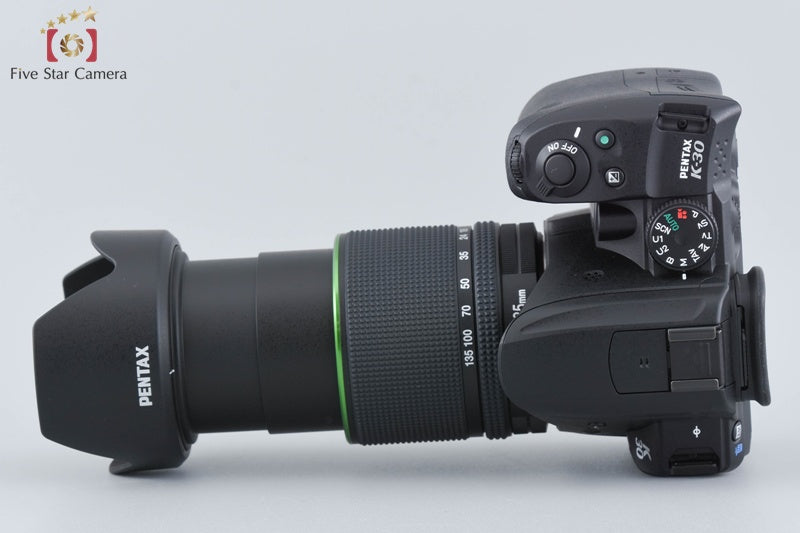 "Count 4" PENTAX K-30 Black 16.3 MP DSLR Camera 18-135 Lens w/ Box [Excellent]