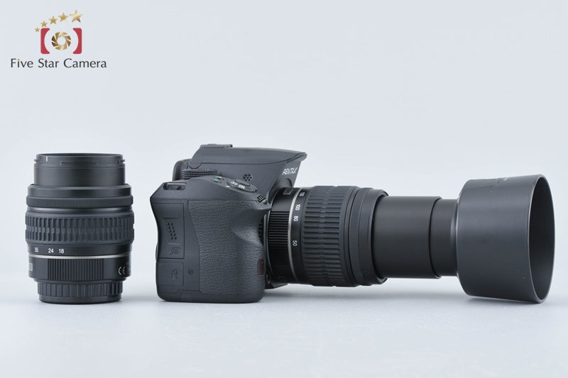 PENTAX K-30 Black 16.3 MP DSLR Camera 18-55 50-200 Lenses