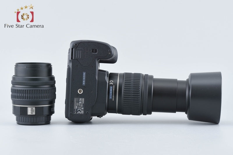 PENTAX K-30 Black 16.3 MP DSLR Camera 18-55 50-200 Lenses