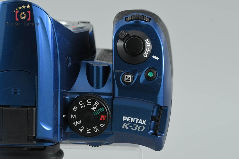 PENTAX K-30 Crystal Blue 16.3 MP DSLR Camera + SMC DA 18-55mm f/3.5-5.6 AL