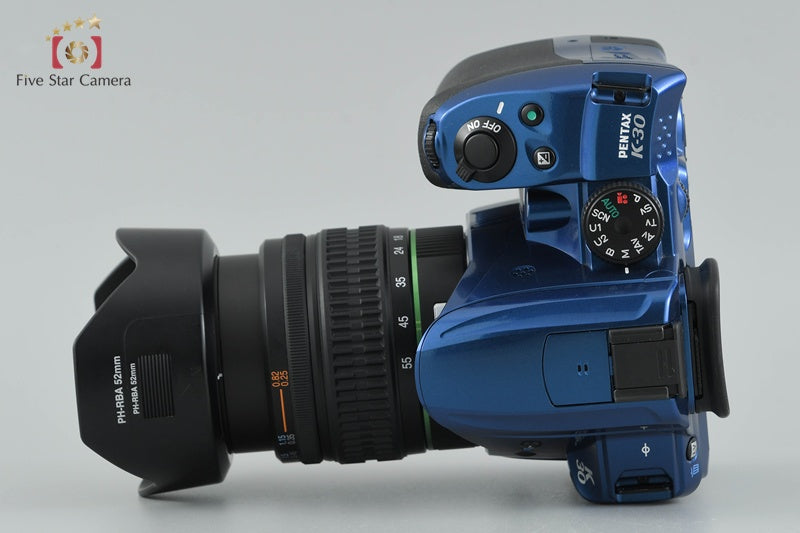 PENTAX K-30 Crystal Blue 16.3 MP DSLR Camera + SMC DA 18-55mm f/3.5-5.6 AL