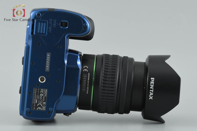 PENTAX K-30 Crystal Blue 16.3 MP DSLR Camera + SMC DA 18-55mm f/3.5-5.6 AL