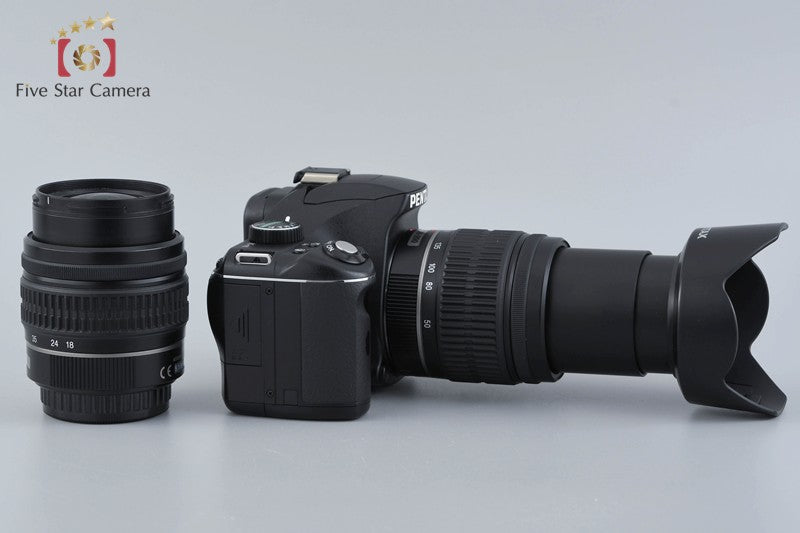 "Shutter count 5,761" Pentax K-m 10.2 MP DSLR 18-55 50-200 Lenses