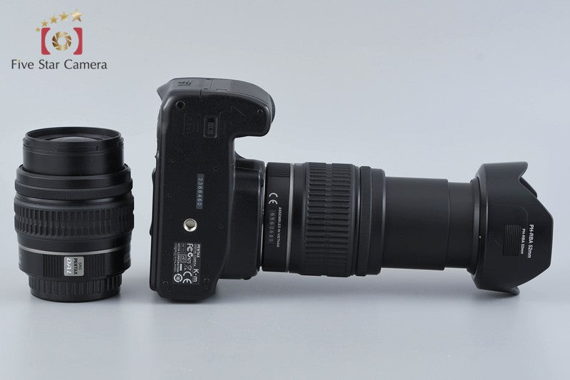 "Shutter count 5,761" Pentax K-m 10.2 MP DSLR 18-55 50-200 Lenses