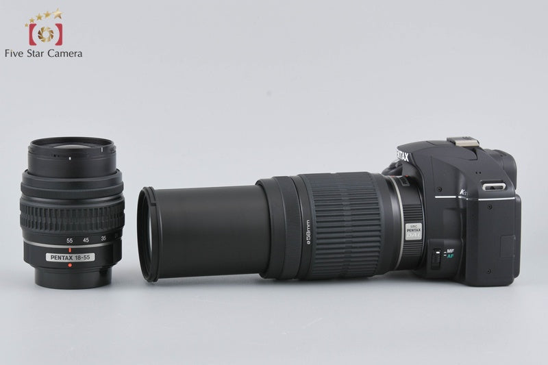 "Count 2,083" Pentax K-x Black 12.4 MP DSLR + SMC DA L 18-55 55-300 Lenses