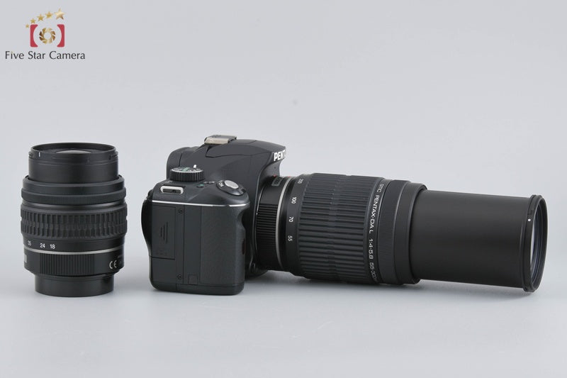 "Count 2,083" Pentax K-x Black 12.4 MP DSLR + SMC DA L 18-55 55-300 Lenses