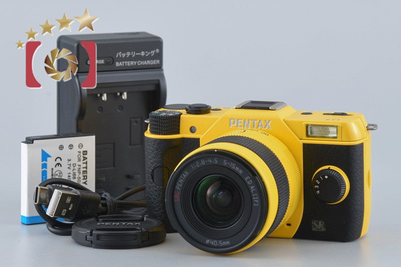 Shutter count 310 PENTAX Q7 Yellow 12.4 MP Digital Camera 5-15 Lens