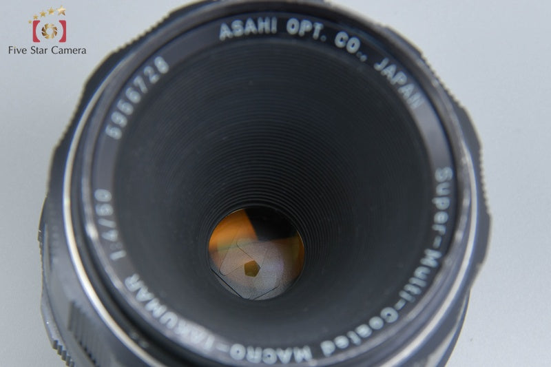 Very Good!! Pentax SMC Macro Takumar 50mm f/4 M42 Mount Lens