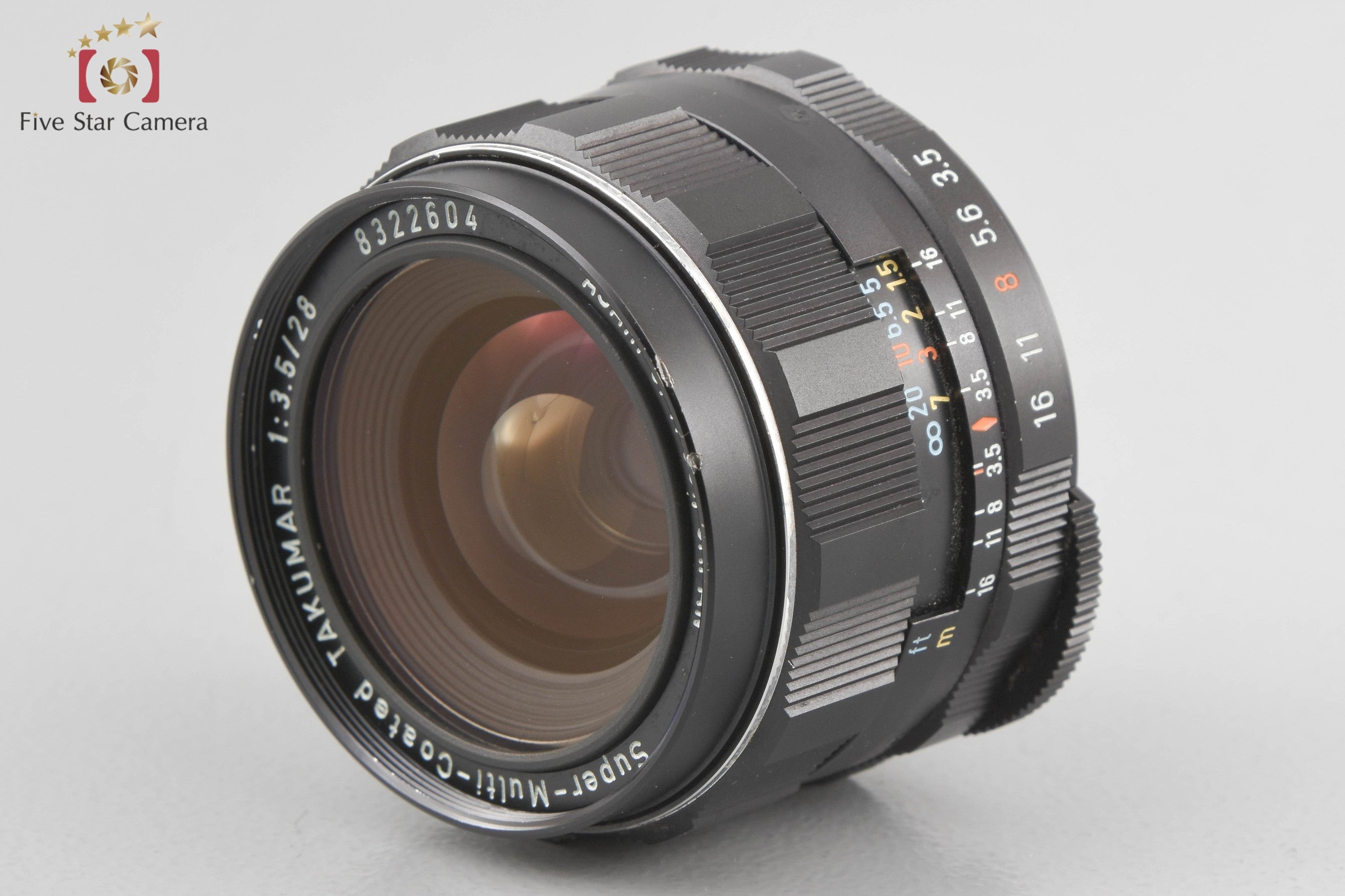 Very Good!! Pentax SMC TAKUMAR 28mm f/3.5 M42 Mount Lens