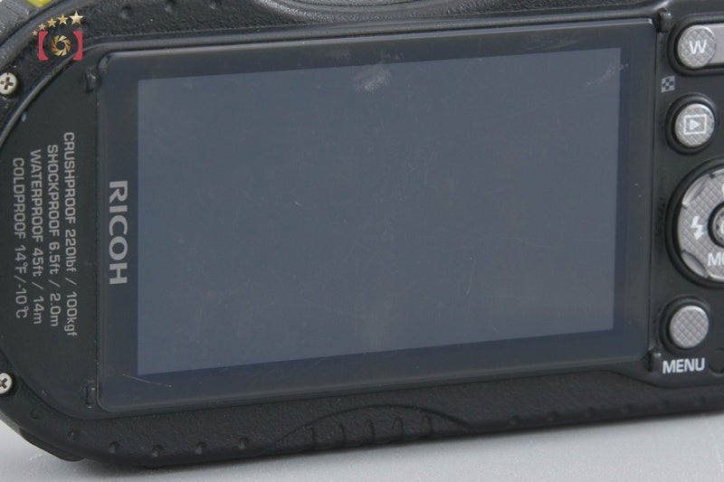 "Count 918" Ricoh Pentax WG-4 Lime Yellow 16.0 MP Waterproof Action Camera