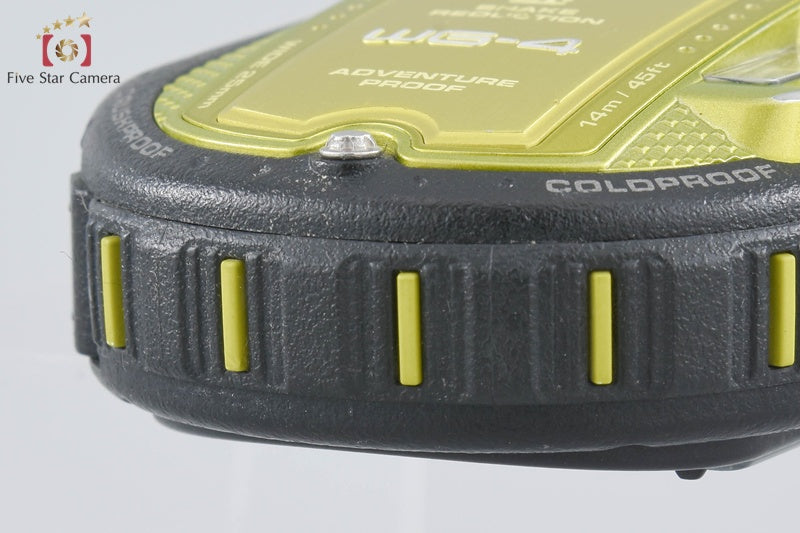"Count 918" Ricoh Pentax WG-4 Lime Yellow 16.0 MP Waterproof Action Camera