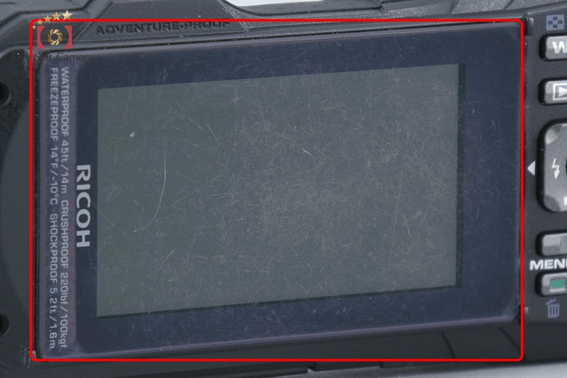 "Shutter count 3,500" Ricoh Pentax WG-50 Black 16.0 MP Waterproof Action Camera