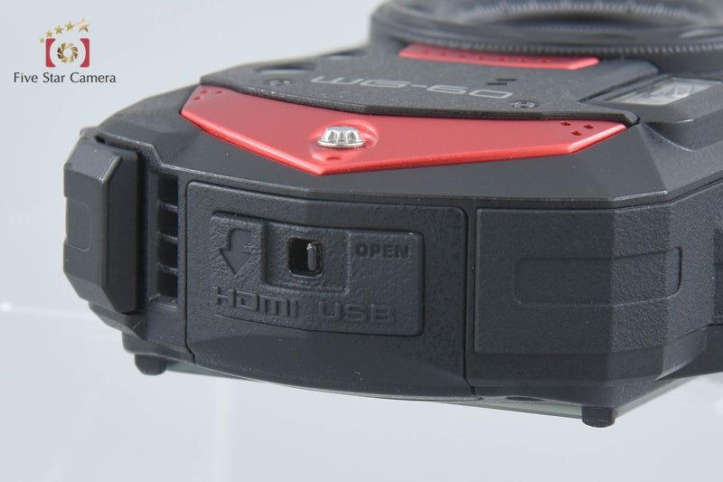 "Count 387" Ricoh PENTAX WG-60 Red 16.0 MP Waterproof Action Camera [Excellent]