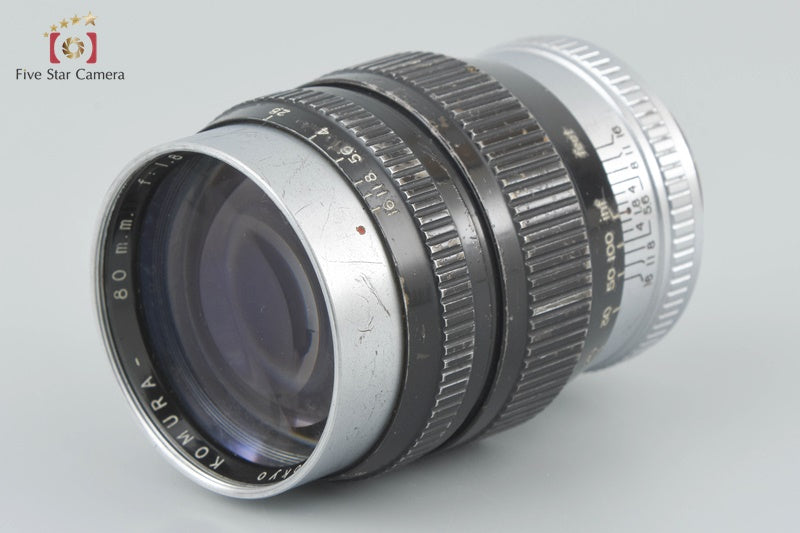 Sankyo Koki KOMURA 80mm f/1.8 for L39 LTM Leica Thread Mount Lens