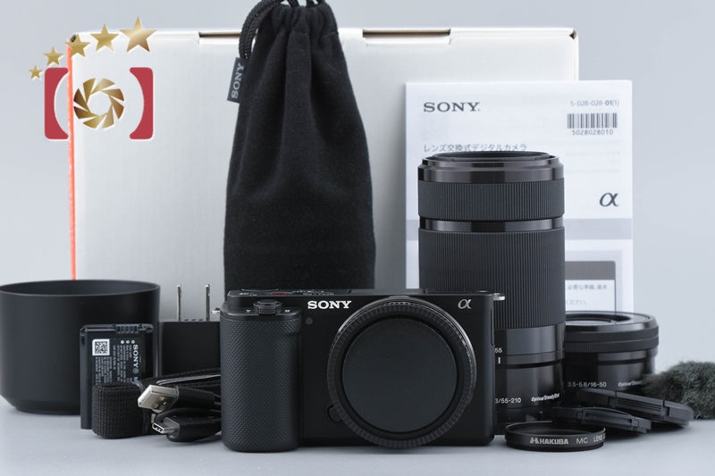SONY α VLOGCAM ZV-E10Y Double Zoom Lens Kit Black (Japanese Language Only)