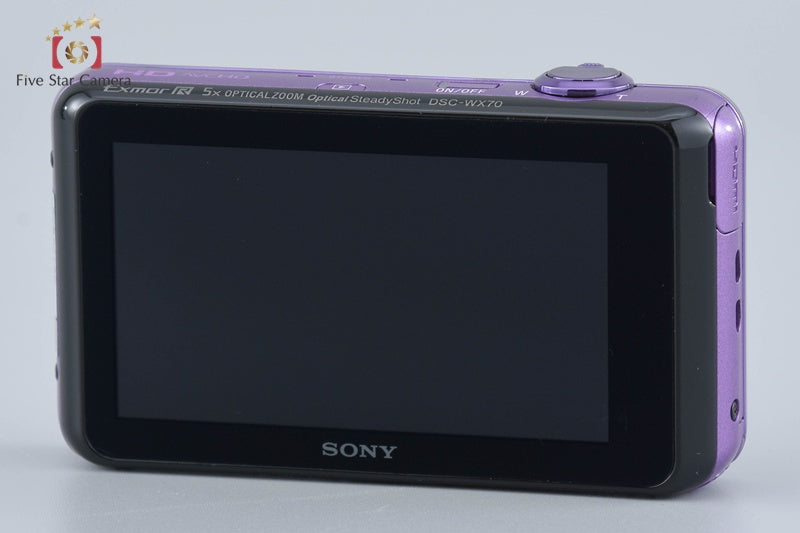 Sony Cyber-shot DSC-WX70 Violet 16.2 MP Camera w/ Box (Japanese Language Only)