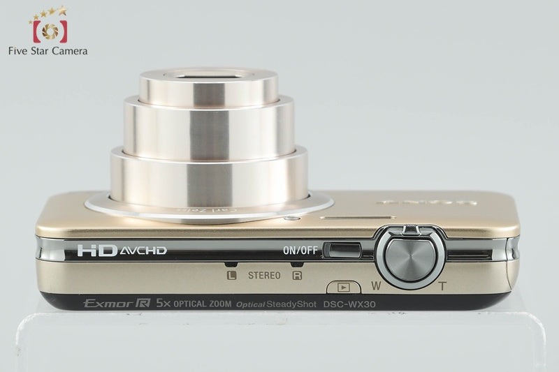 Sony Cyber-shot DSC-WX30 Gold Compact Digital Camera (Japanese Language Only)