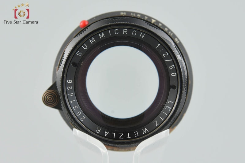 Very Rare! Leica Summicron 50mm f/2 Black Paint Later Model Red Scale Overhauled