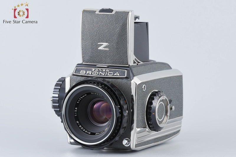Zenza Bronica C2 Silver Early Model + Nikon NIKKOR-P 75mm f/2.8 [Very Good]