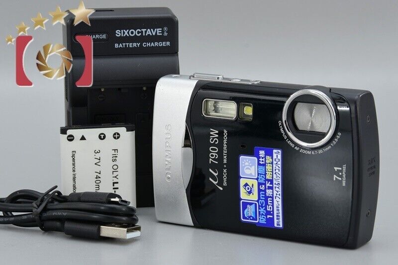 Very Good!! Olympus μ 790 SW Black 7.1 MP Waterprof Digital Camera