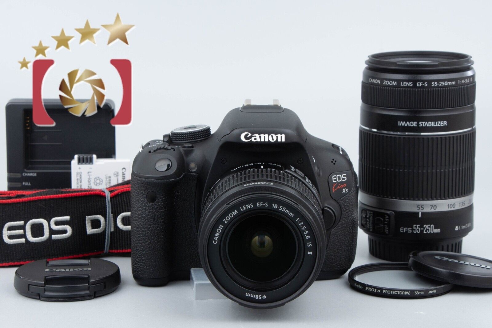 "Count 4,293" Canon EOS Kiss X5 / Rebel T3i / 600D 18.0 MP 18-55 55-250 Lenses