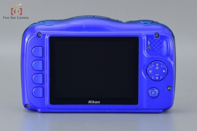 Excellent!! Nikon COOLPIX W100 Blue 13.2MP Digital Camera