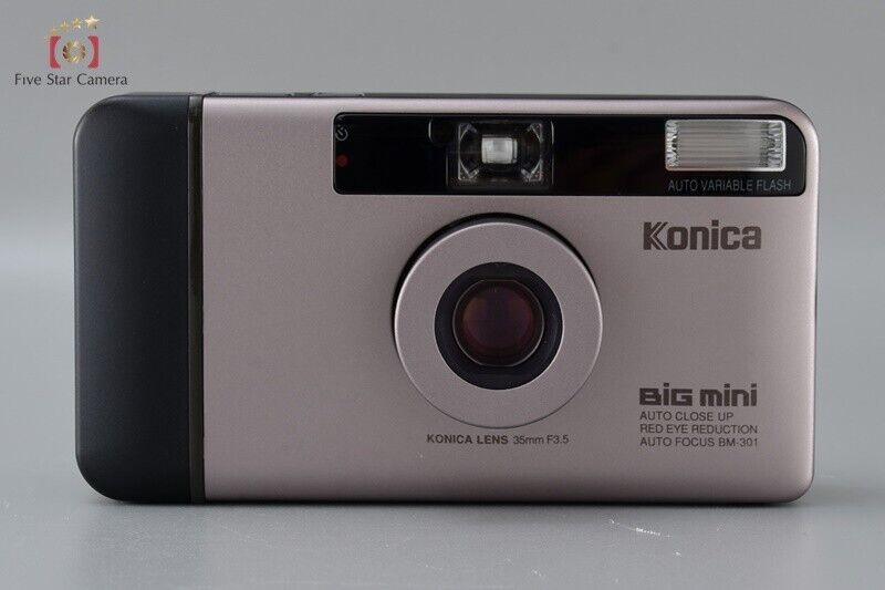 Excellent!! Konica BiG mini BM-301 Silver 35mm Point & Shoot Film Camera