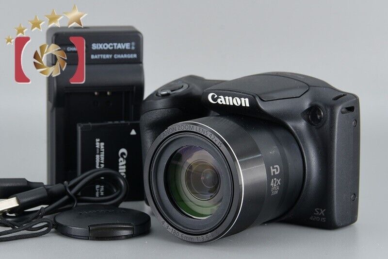 Very Good!! Canon PowerShot SX420 IS Black 20.0 MP Digital Camera