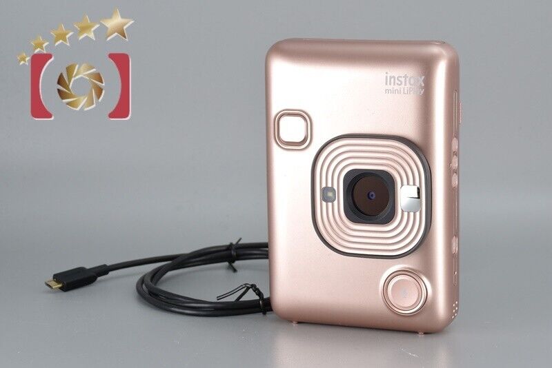 Very Good!! FUJIFILM Instax Mini LiPlay Blush Gold Instant Film Camera Body