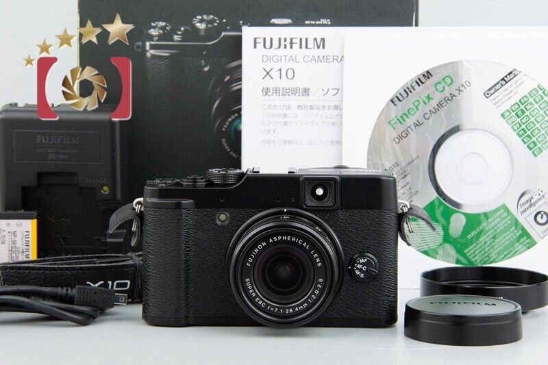 Near Mint!! Fujifilm X10 Black 12.0 MP Digital Camera w/ Box
