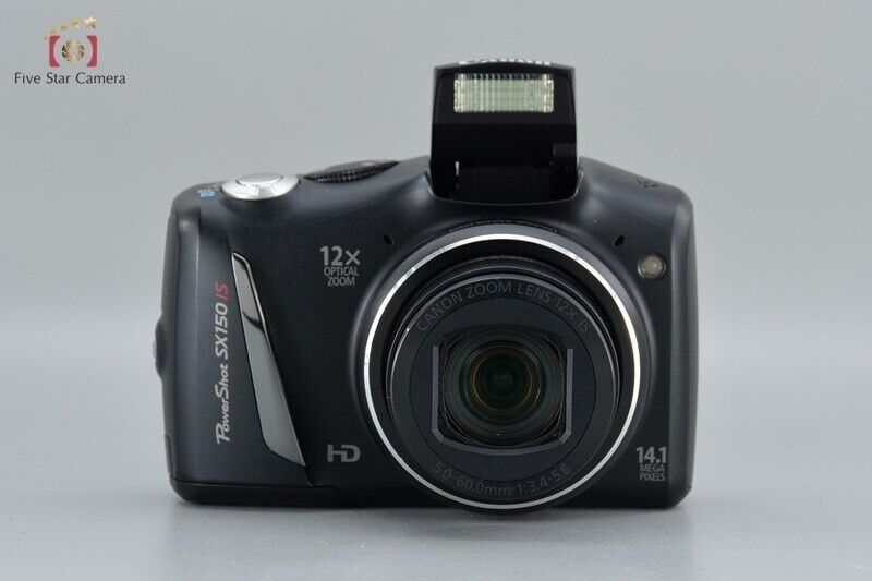 Excellent!! Canon PowerShot SX150 IS Black 14.1 MP Digital Camera w/Box