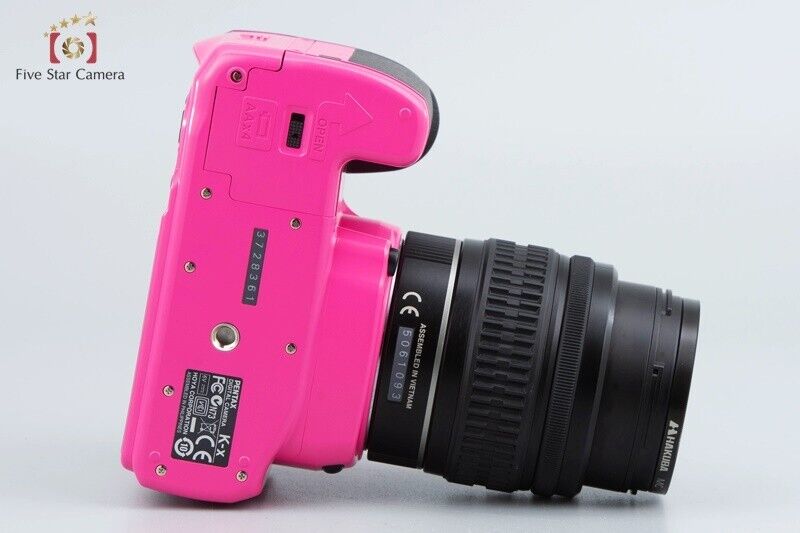 "Shutter count 199" Pentax K-x Pink 12.4 MP DSLR SMC DA L 18-55 Lens