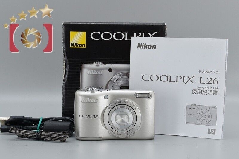 Excellent!! Nikon COOLPIX L26 Silver 16.4 MP Digital Camera w/Box