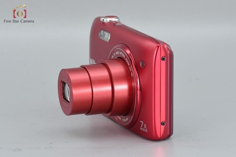 Near Mint!! Nikon COOLPIX S3500 Rasberry Red 20.0 MP Digital Camera