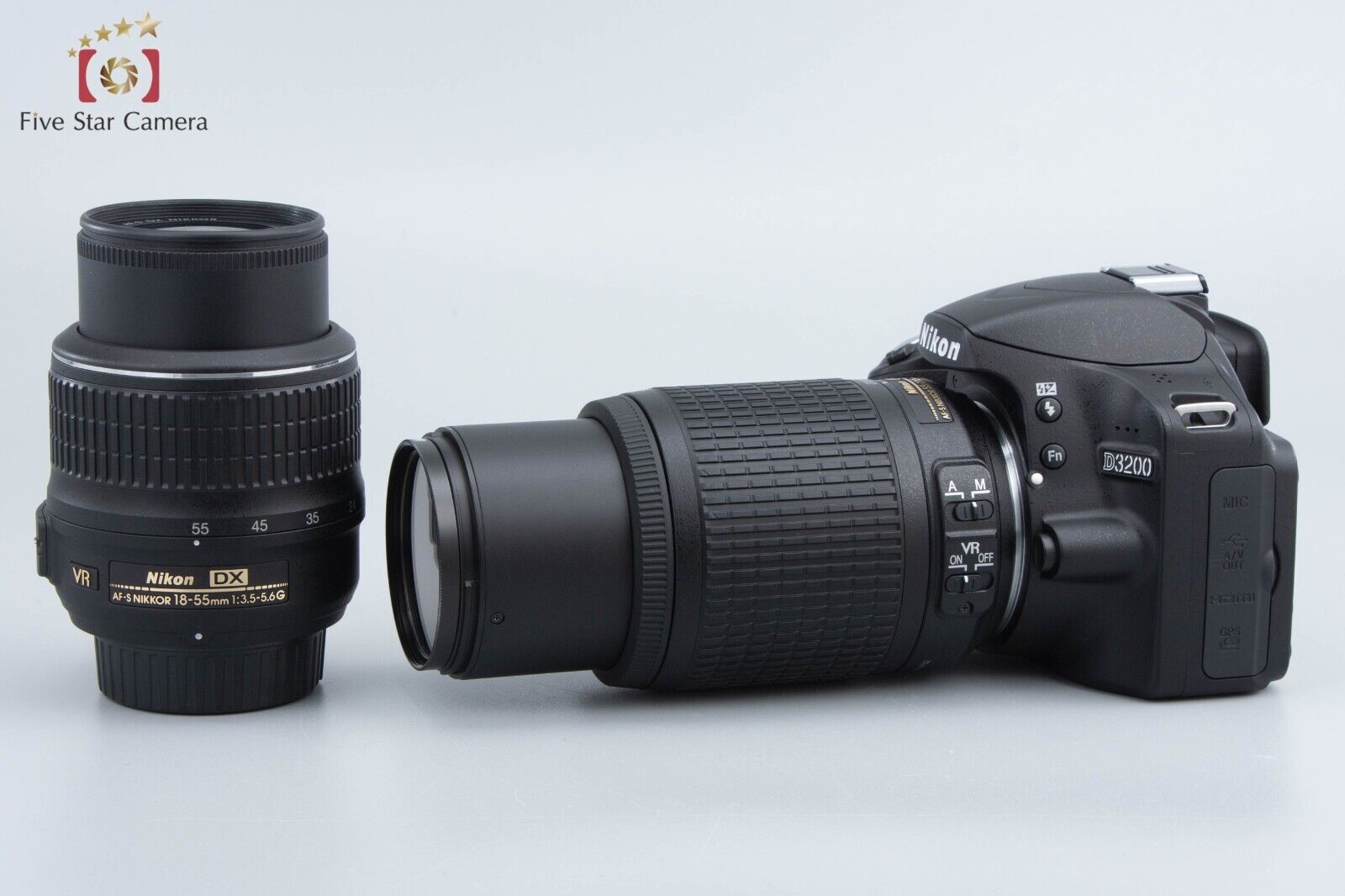 "Count 763" Nikon D3200 Black 24.2 MP DSLR AF-S DX 18-55 55-200 VR Lenses