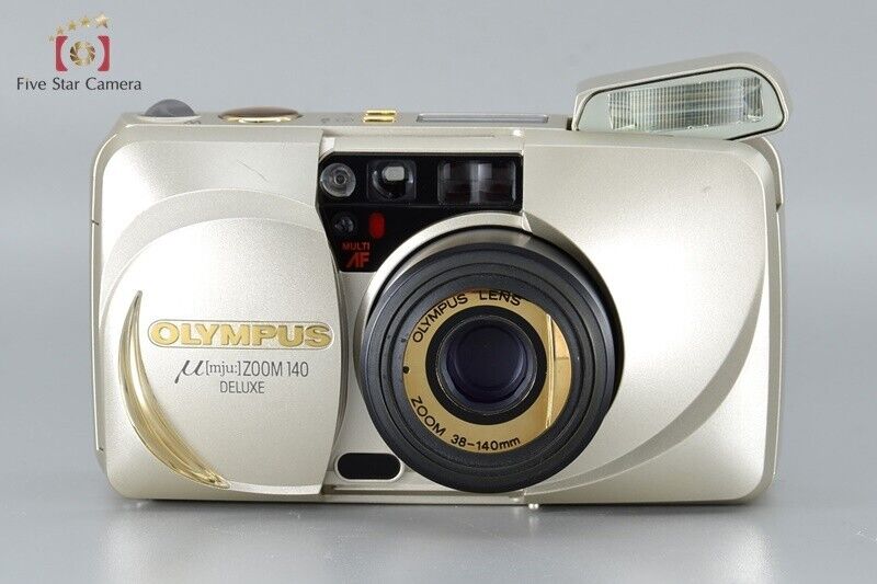 Very Good!! Olympus μ[mju:] ZOOM 140 Deluxe Point & Shoot 35mm Film camera