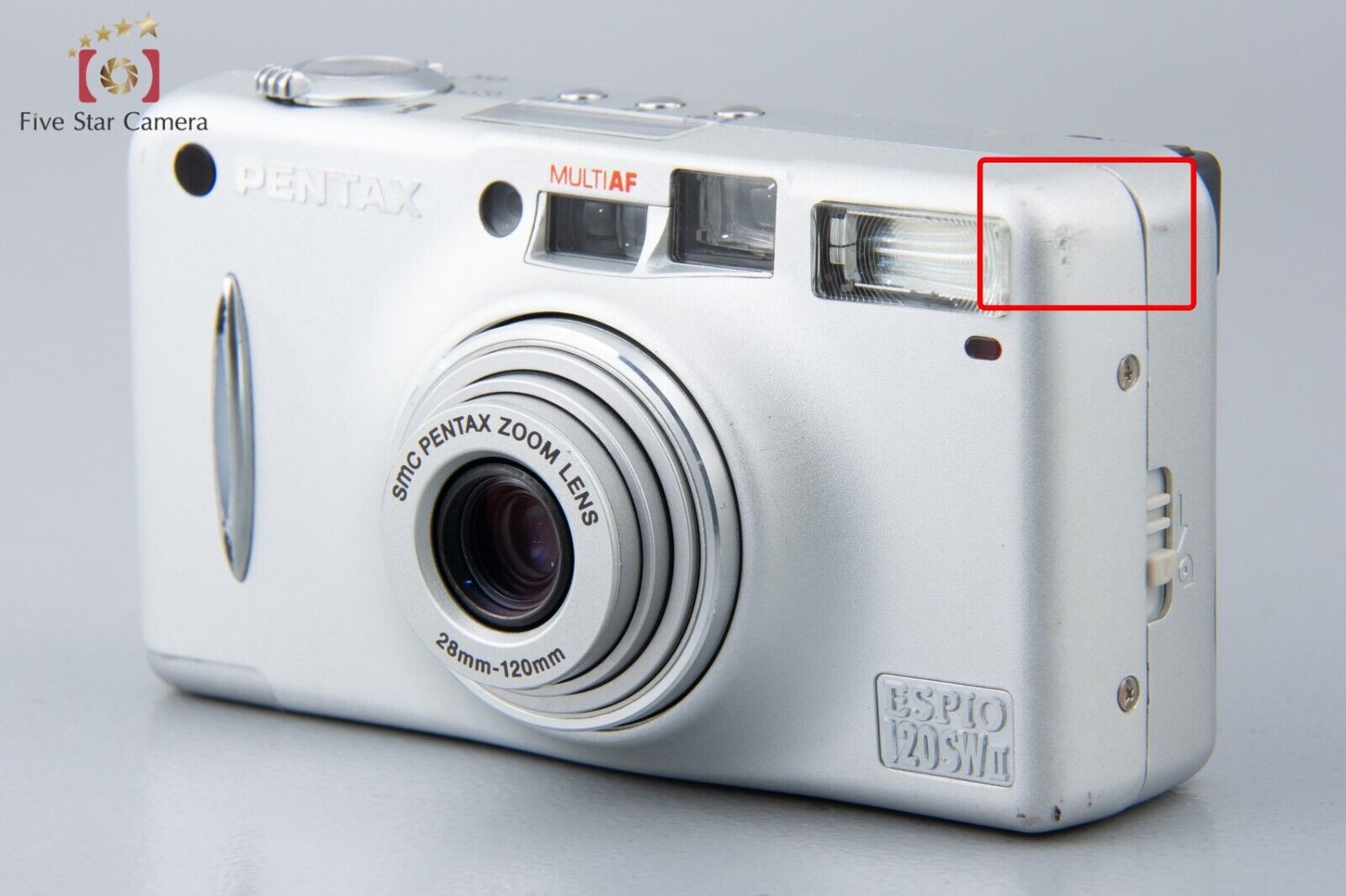 Very Good!! Pentax ESPIO 120SWll Silver 35mm Point & Shoot Film Camera