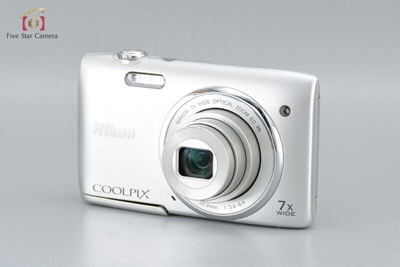 Excellent!! Nikon COOLPIX S3500 Crystal Silver 20.0 MP Digital Camera